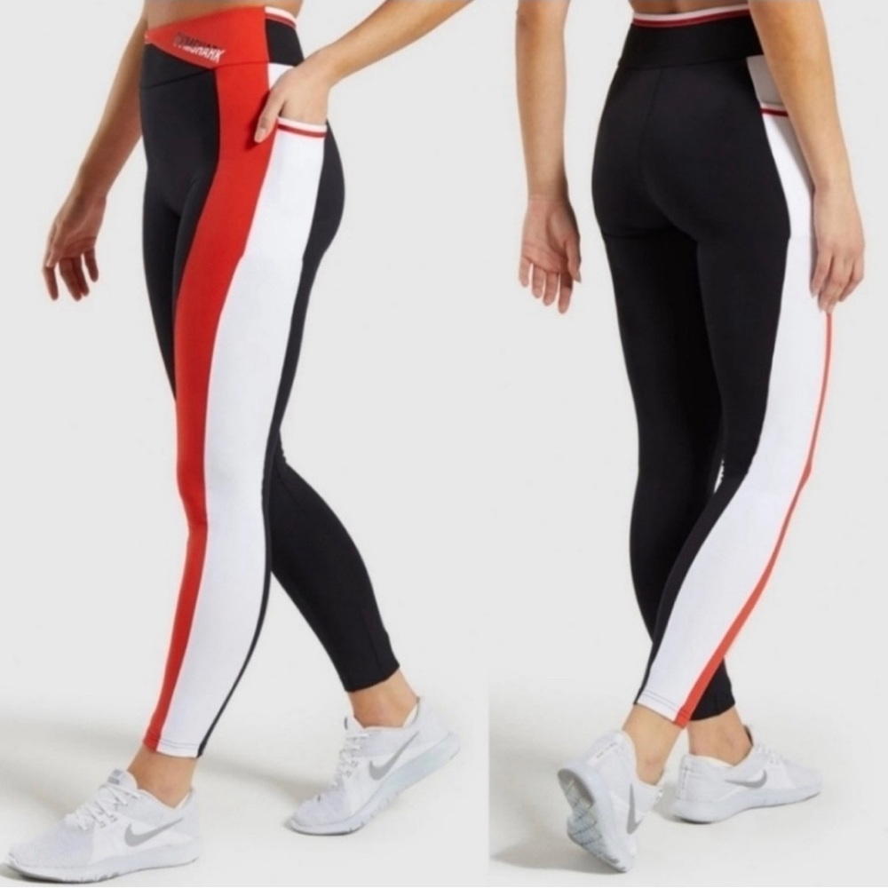 Gymshark Colour Block Athletic Gym Workout Leggings Size Small